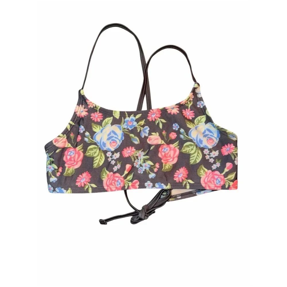 Arts Class Floral Print Swimwear Top(Size Large 10/12)